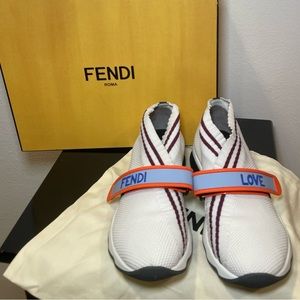 Authentic FENDI- Stretch Yarn Stiff Band Rockoko Sneakers